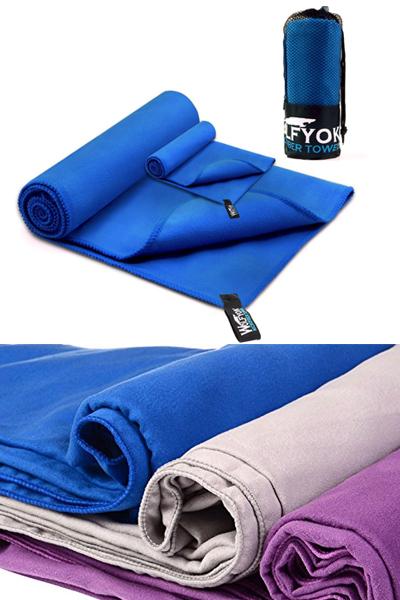 Wolfyok 2 Pack Microfiber Towel Set