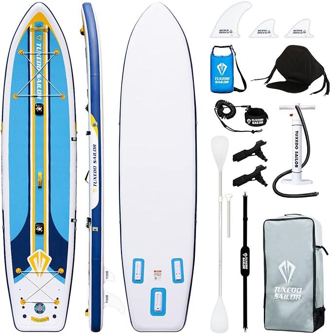 tuxedo sailor paddle board for fishing