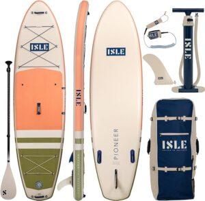 Isle Pioneer Paddle Board Peach / Moss