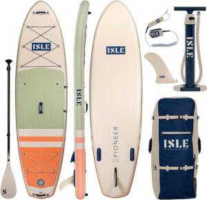 Isle Pioneer Paddle Board Seafoam / Peach