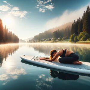 child's pose paddle board